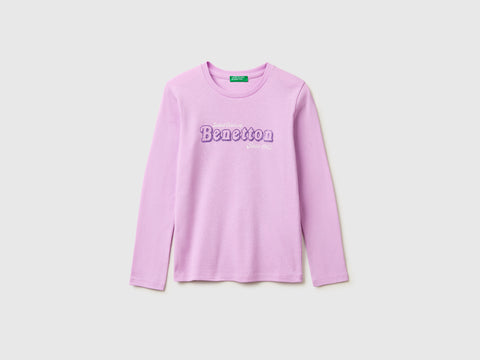 T-shirt com logótipo glitter em algodão orgânico - ucb_image_FS