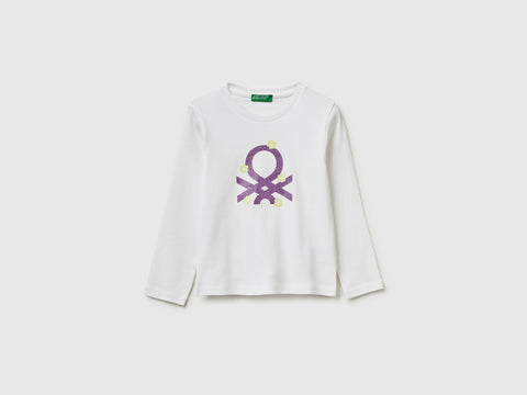 T-shirt com logótipo glitter em algodão orgânico - ucb_image_FS