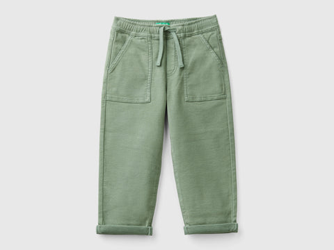 Joggers em mistura de algodão com cordão de ajuste - ucb_image_FS