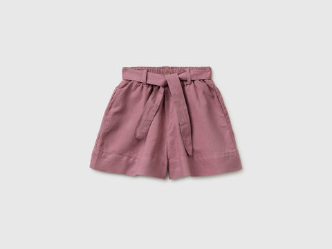 Linen blend shorts with sash - ucb_image_FS