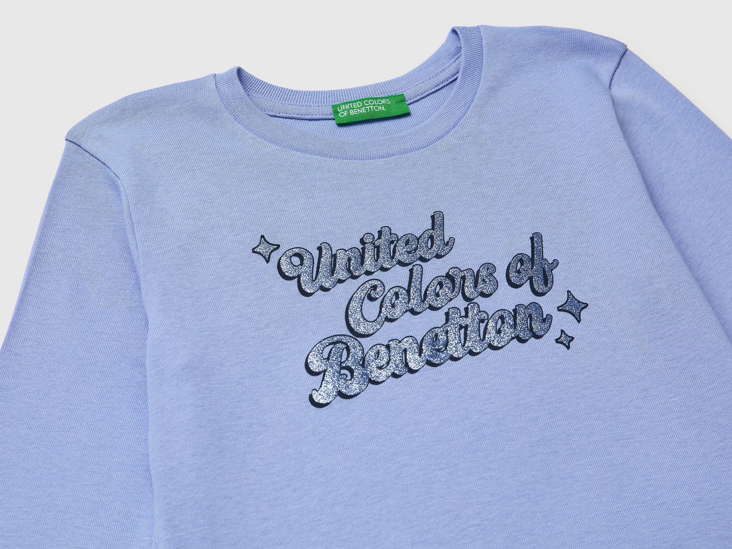T-shirt com logótipo glitter em algodão orgânico - ucb_image_DS1