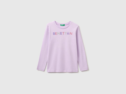 T-shirt de manga comprida com estampa glitter - ucb_image_FS
