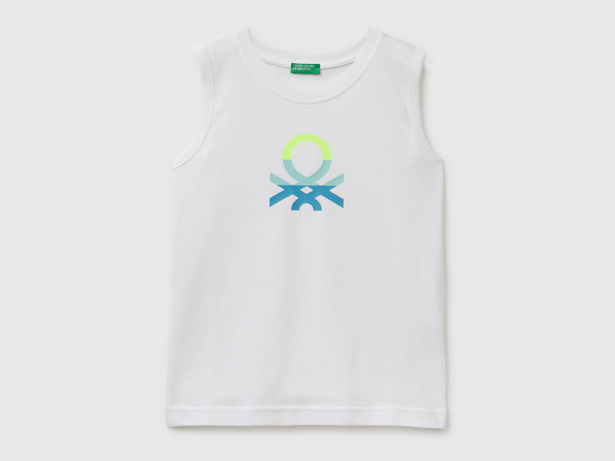 Organic cotton tank top with logo print - ucb_image_FS