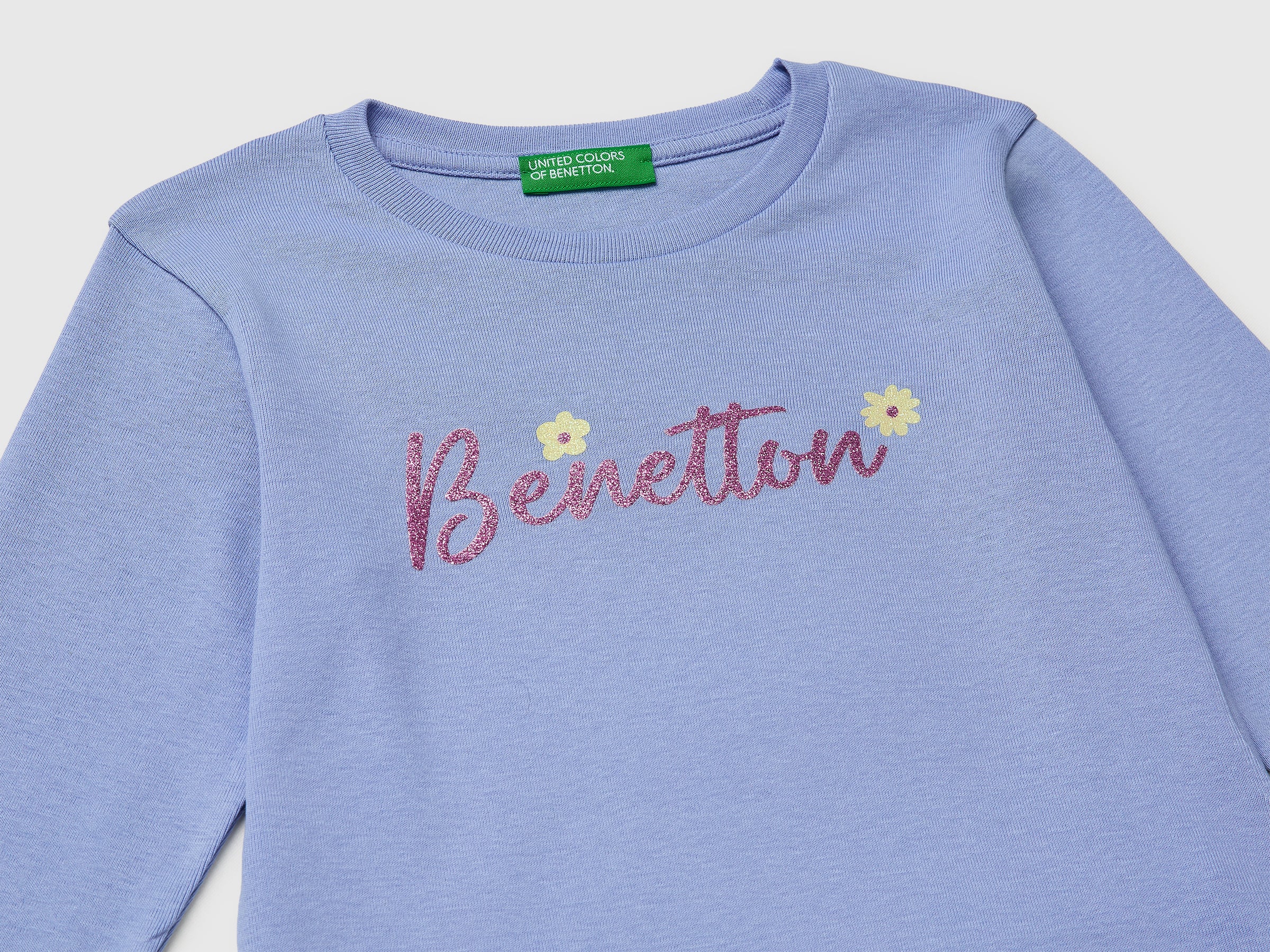 T-shirt com logótipo glitter em algodão orgânico - ucb_image_DS1