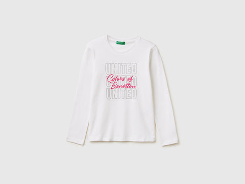 T-shirt com logótipo glitter em algodão orgânico - ucb_image_FS