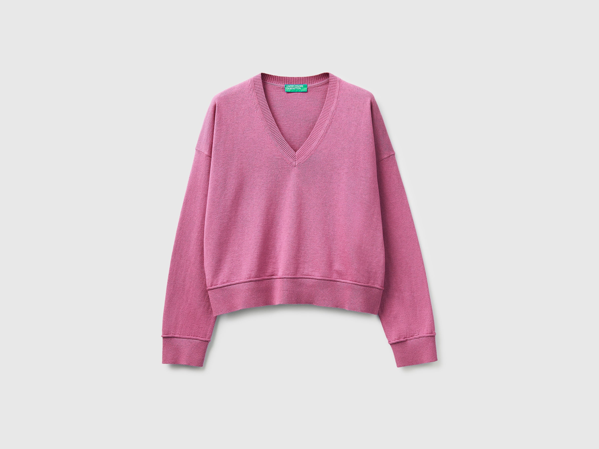 Camisola decote em V em algodão e lã - ucb_image_FS