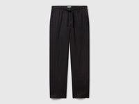 Trousers in pure linen with drawstring - ucb_image_FS