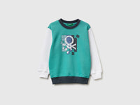 Organic cotton sweatshirt with logo print - ucb_image_FS