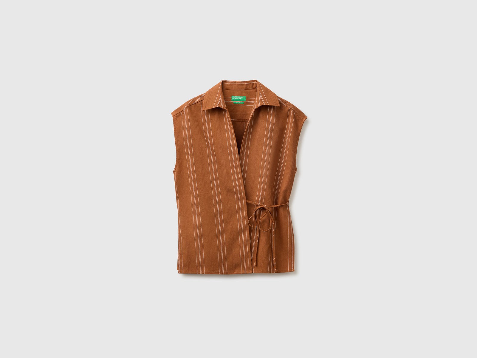 Linen blend wrap blouse - ucb_image_FS