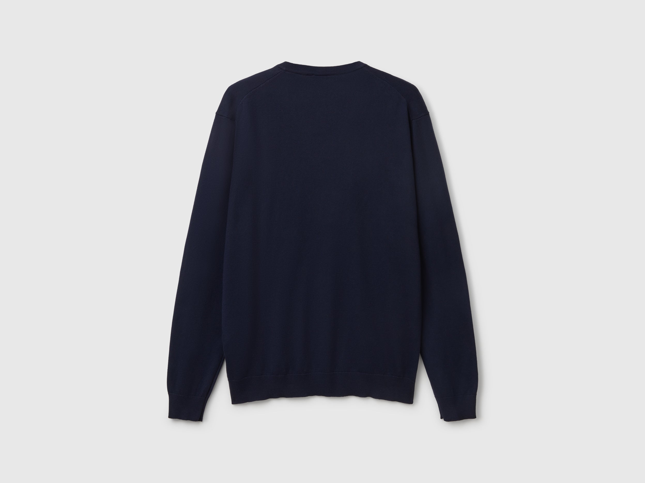 Pure cotton sweater with V-neck - ucb_image_BS