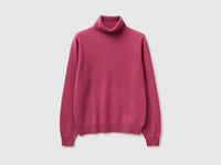 Camisola de gola alta ameixa em pura lã Merino - ucb_image_FS