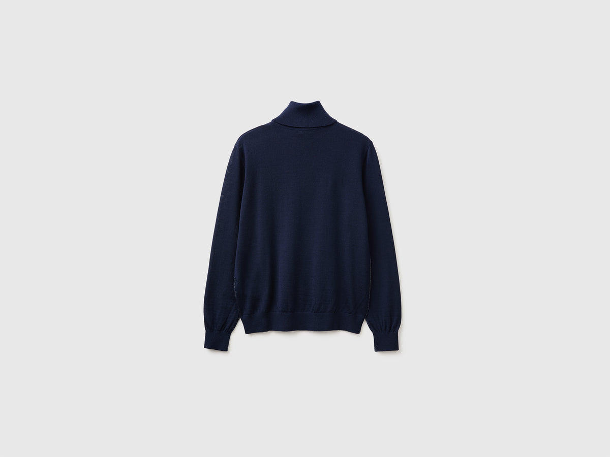 Camisola de gola alta em pura lã Merino - ucb_image_BS