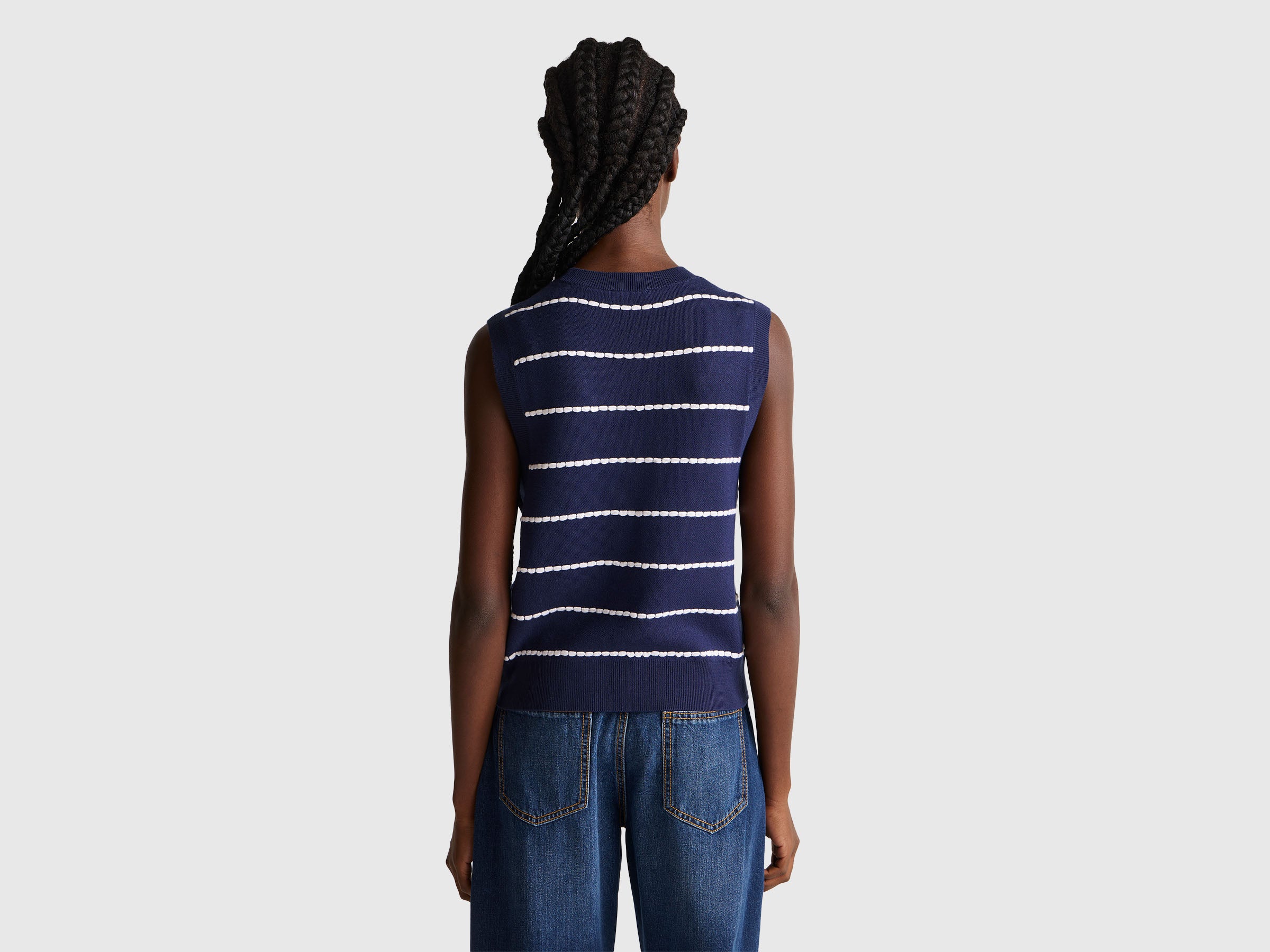 Colete jacquard em mistura de viscose - ucb_image_B