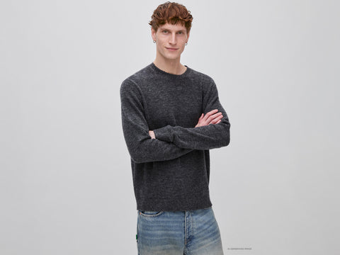 Camisola de gola redonda em mistura de alpaca - ucb_image_F
