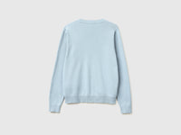 Light blue sweater in tricot cotton - ucb_image_BS