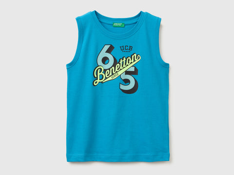 Organic cotton tank top with logo print - ucb_image_FS