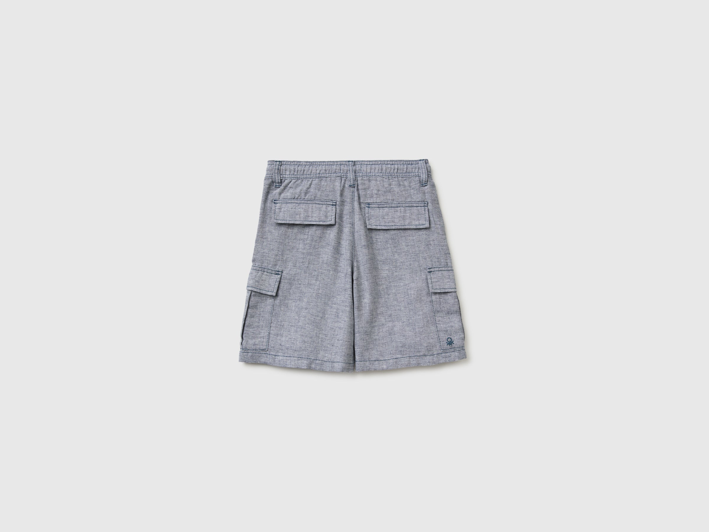 Linen blend cargo Bermuda shorts - ucb_image_BS