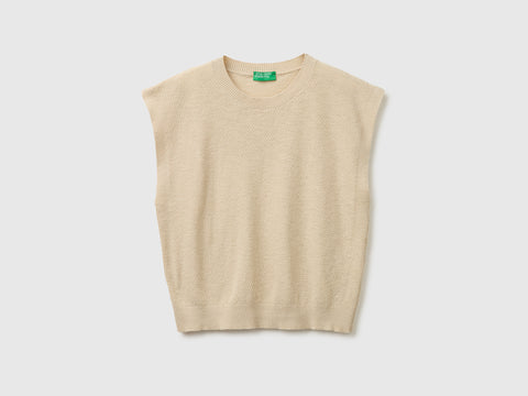 Camisola sem mangas em mistura de linho - ucb_image_FS