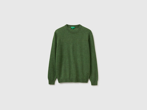 Camisola verde mélange em pura lã Merino - ucb_image_FS