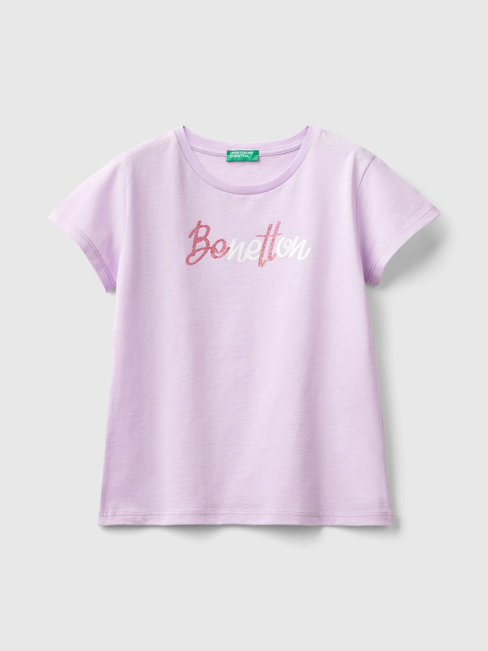 T-shirt com logótipo glitter em algodão orgânico - ucb_image_FS