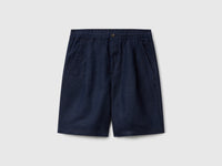 Bermudas com cordão de ajuste em linho puro - ucb_image_FS