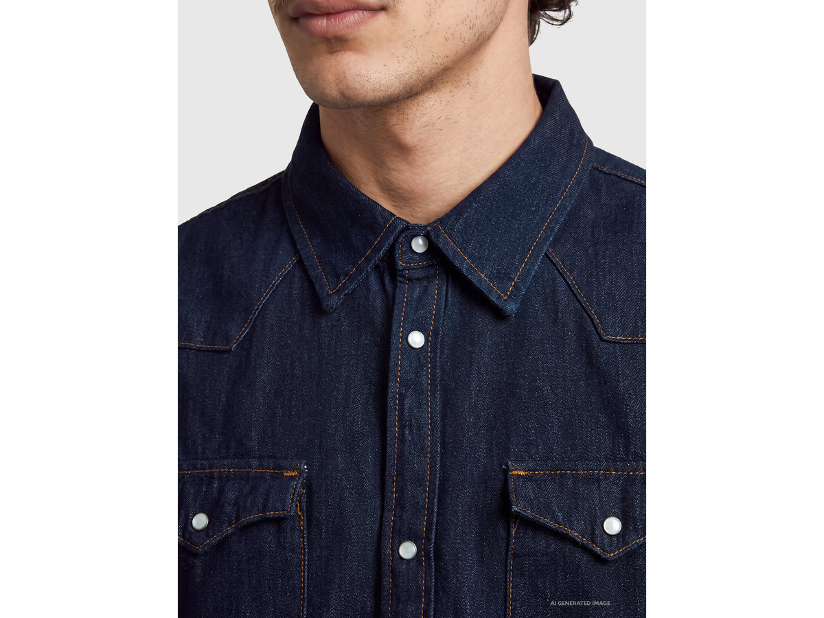 Camisa western de jeans escuro - ucb_image_FY