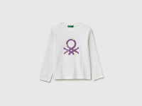 T-shirt com logótipo glitter em algodão orgânico - ucb_image_FS