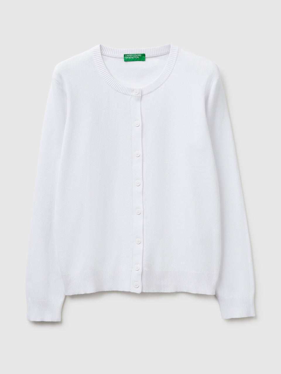 White cardigan in tricot cotton - ucb_image_FS