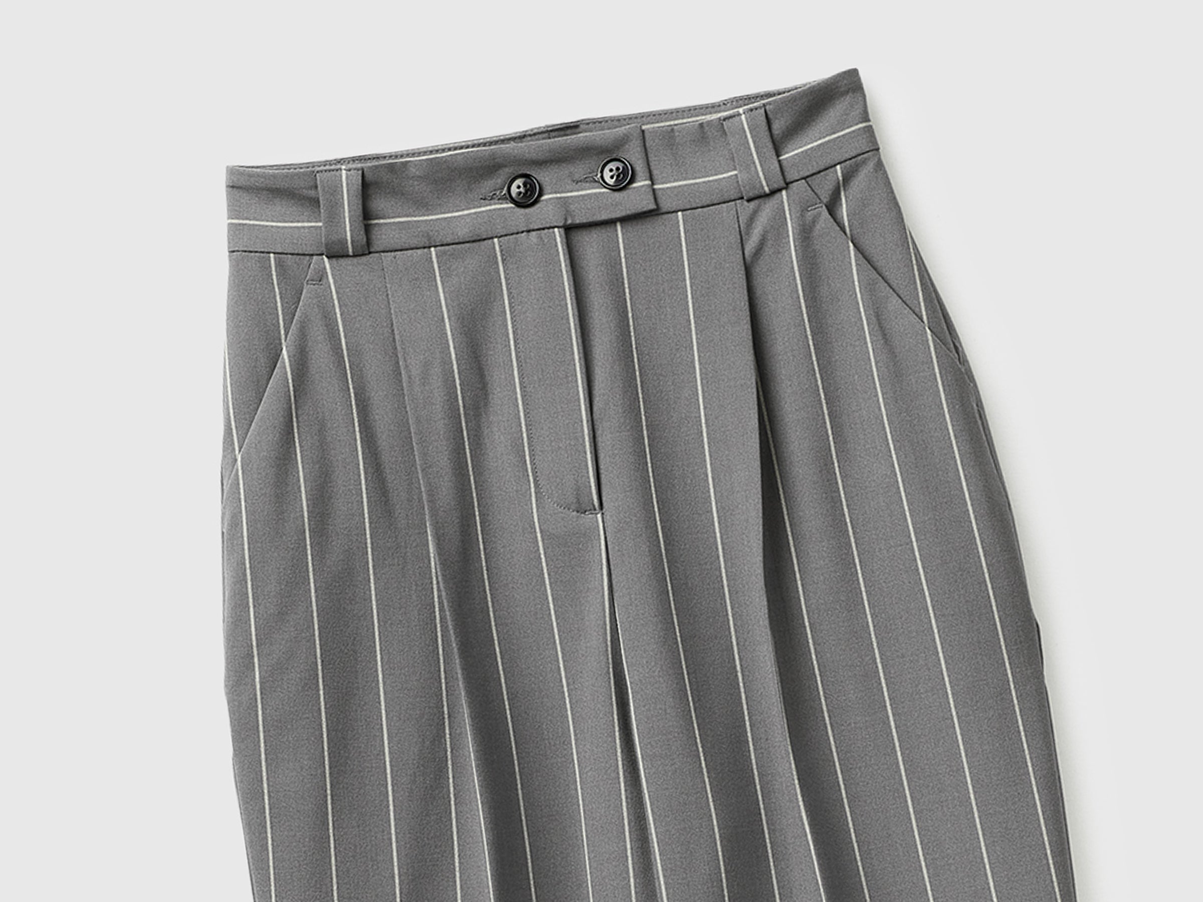 Carrot-fit pinstriped trousers - ucb_image_DS1