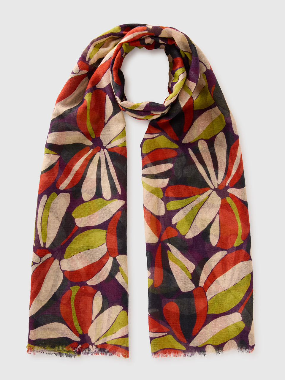 Floral linen blend scarf - ucb_image_FS