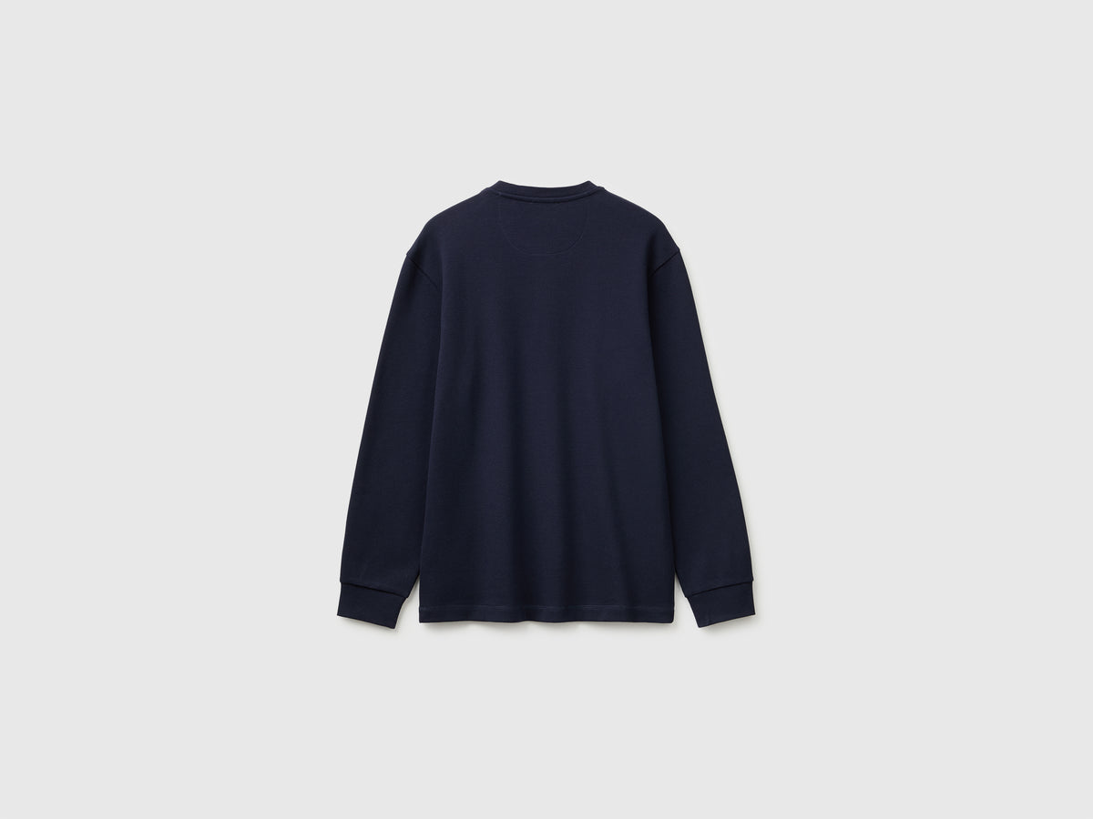 T-shirt de gola henley confortável - ucb_image_BS