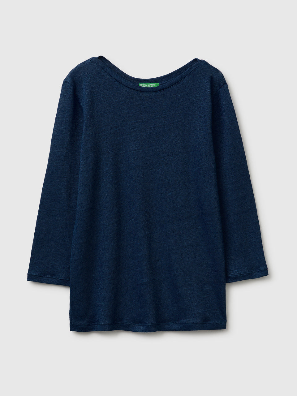 Boat-neck T-shirt in pure linen - ucb_image_FS