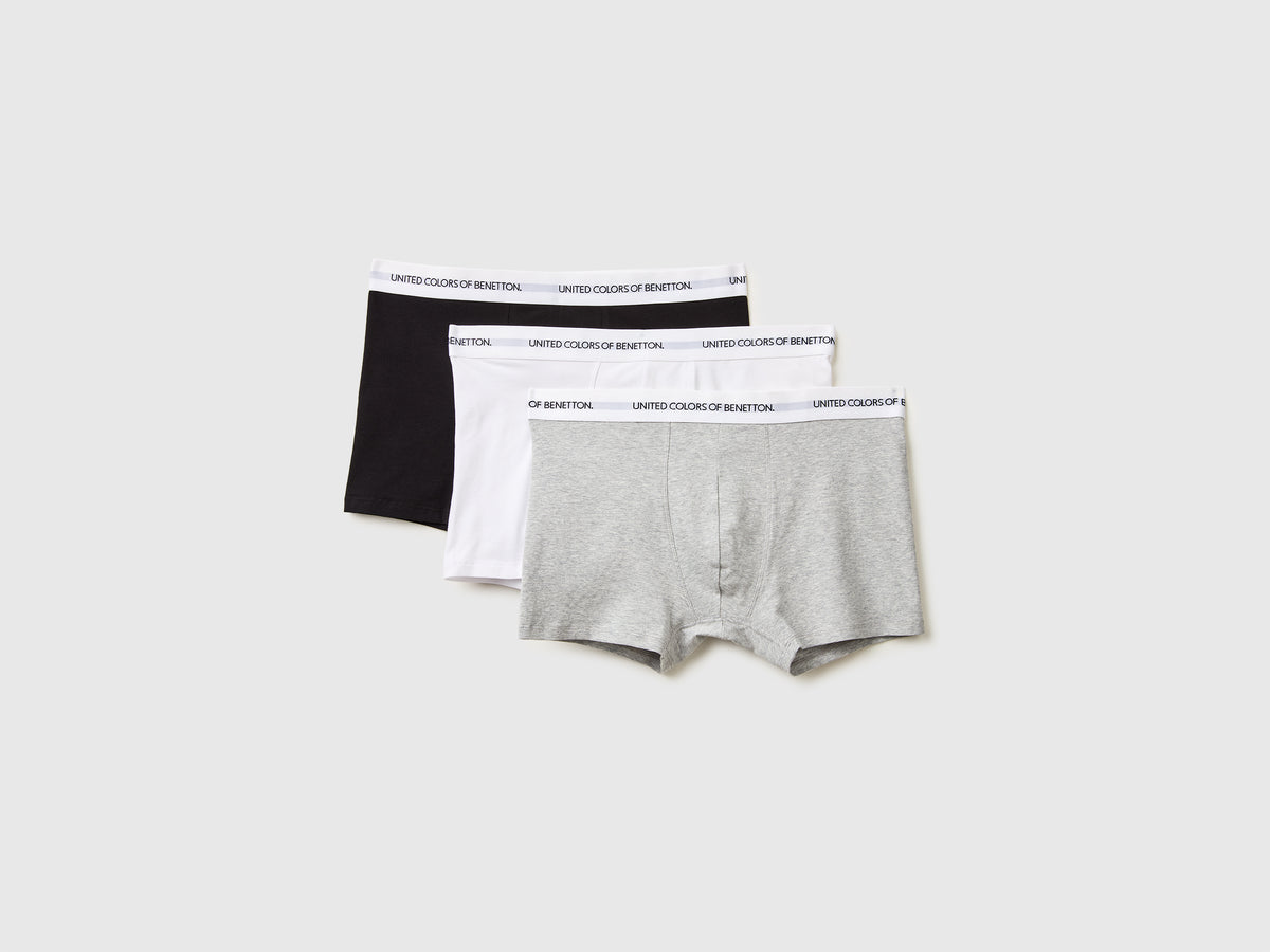 Set of three boxers in stretch organic cotton - ucb_image_FS