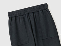 Joggers cropped em mistura de lã - ucb_image_FY