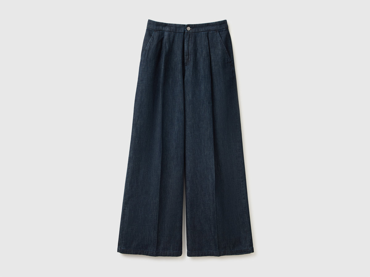 Calças wide fit em denim - ucb_image_FS
