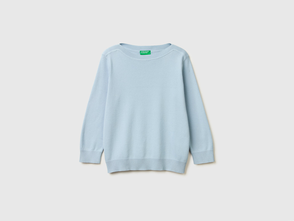 Light blue sweater with boat neck - ucb_image_FS