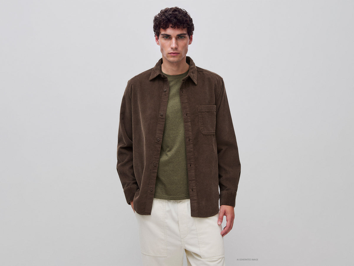 Camisa regular fit em veludo - ucb_image_F