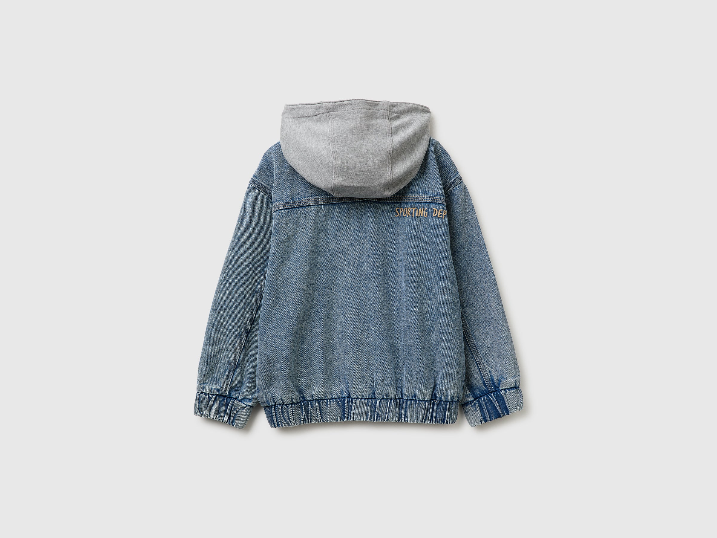Denim bomber jacket with fleece hood - ucb_image_BS
