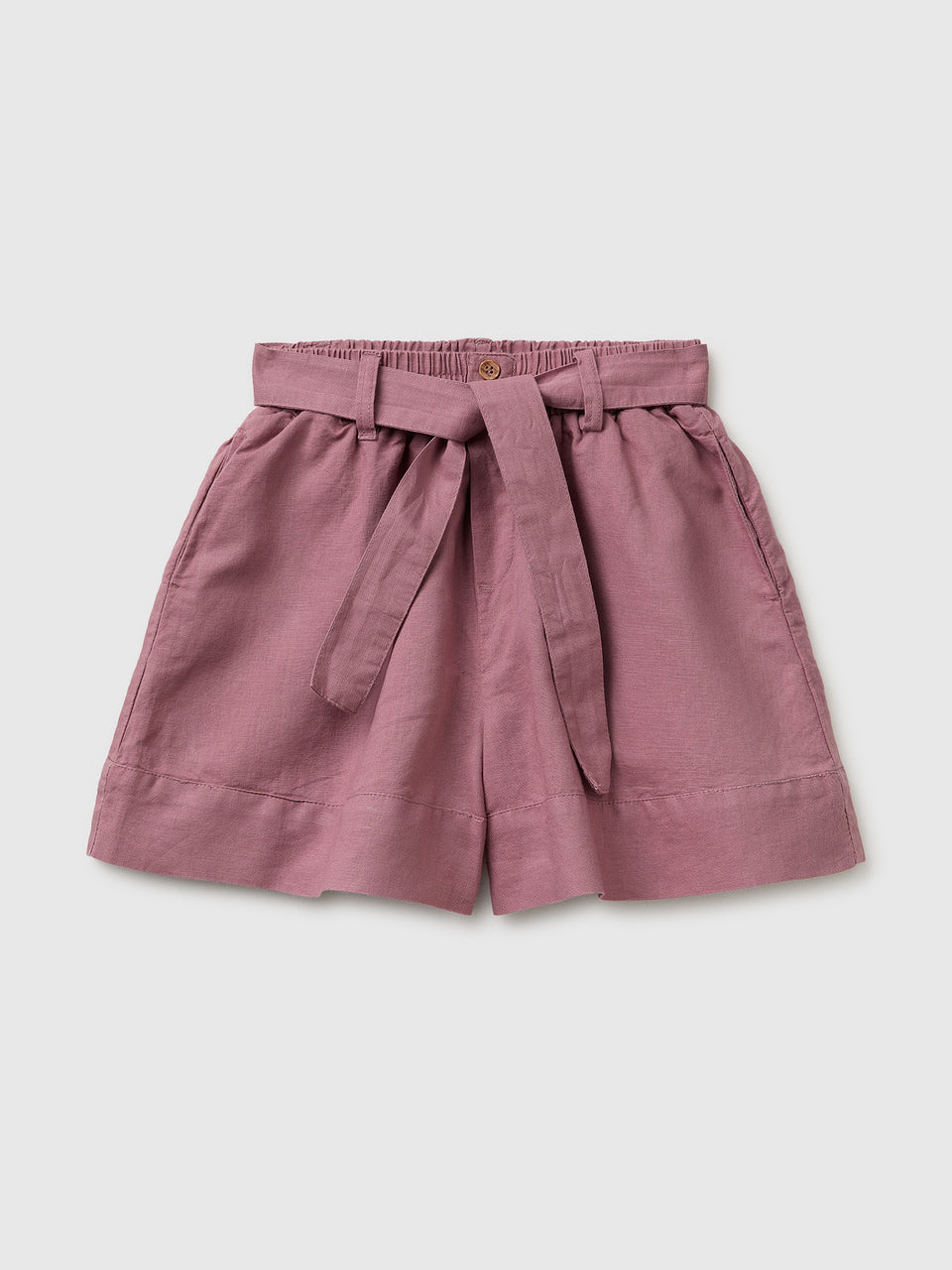 Linen blend shorts with sash - ucb_image_FS