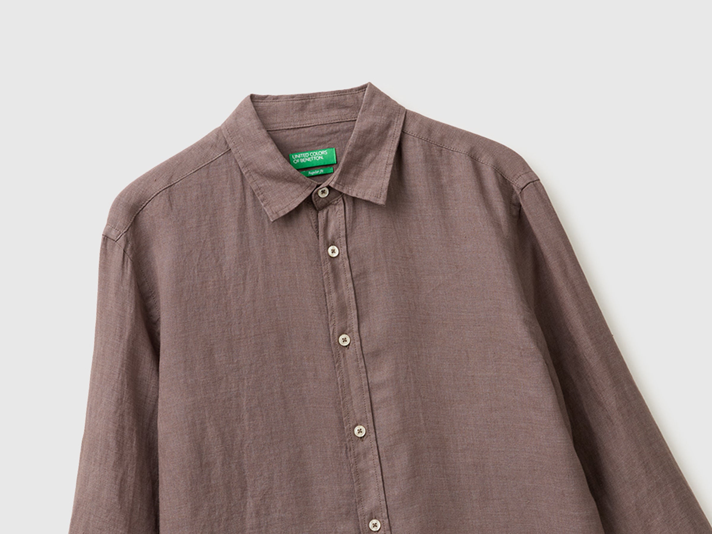 Brown pure linen shirt - ucb_image_FY