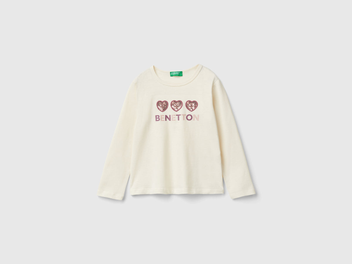 T-shirt com estampa e lantejoulas - ucb_image_FS