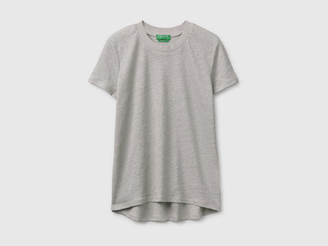Crew neck T-shirt in pure linen - ucb_image_FS
