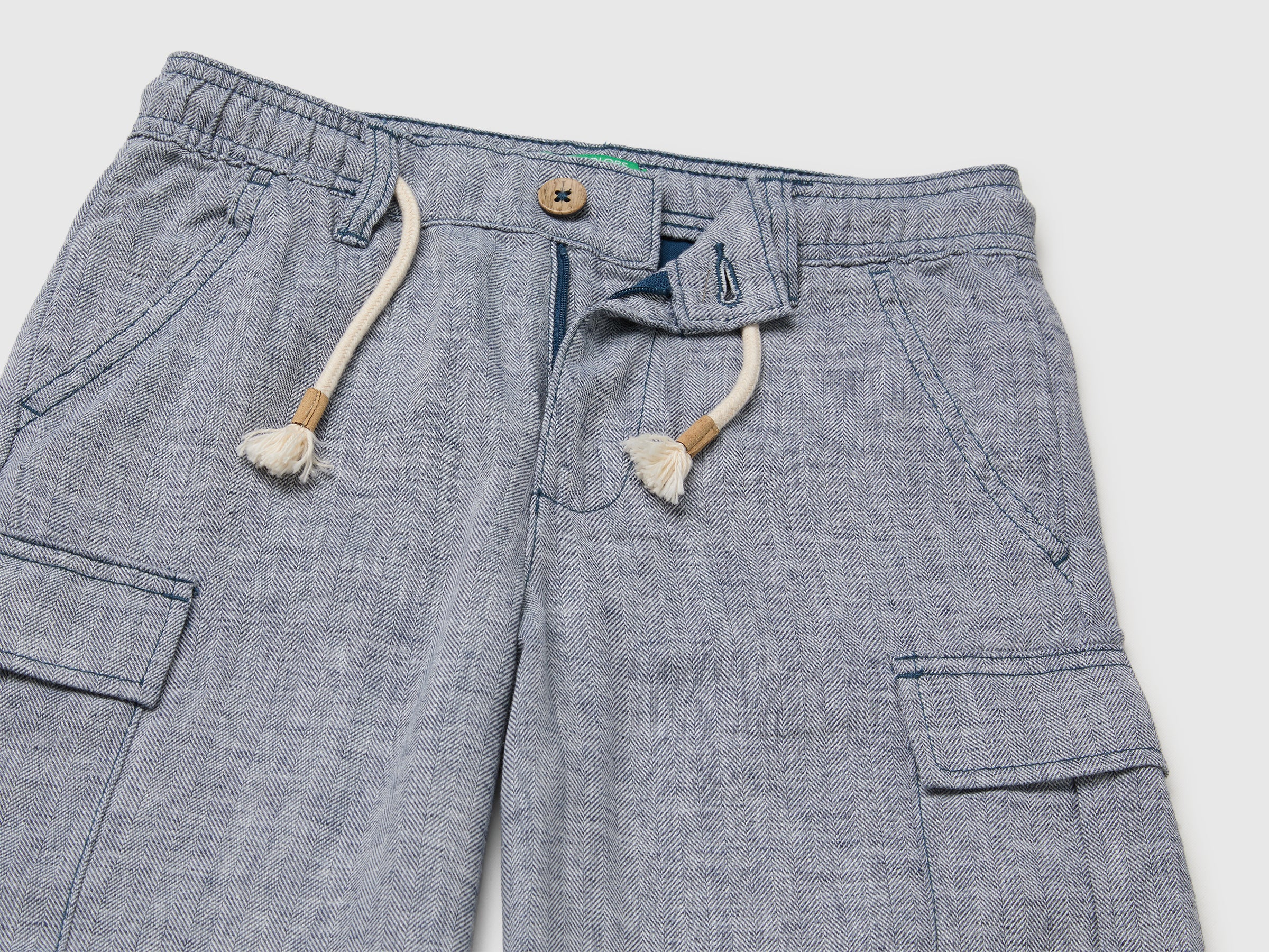 Linen blend cargo Bermuda shorts - ucb_image_DS1