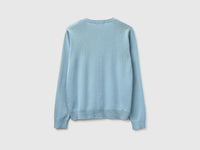 Light blue cardigan in tricot cotton - ucb_image_BS