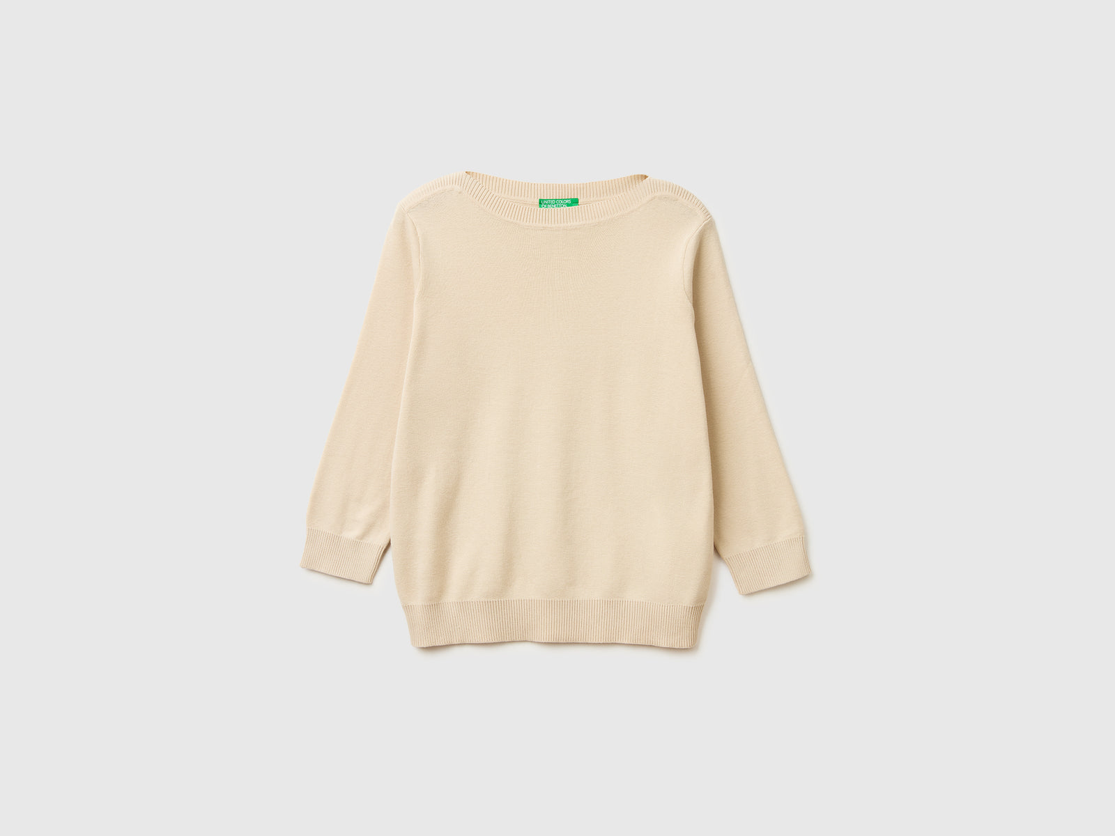 Beige sweater with boat neck - ucb_image_FS