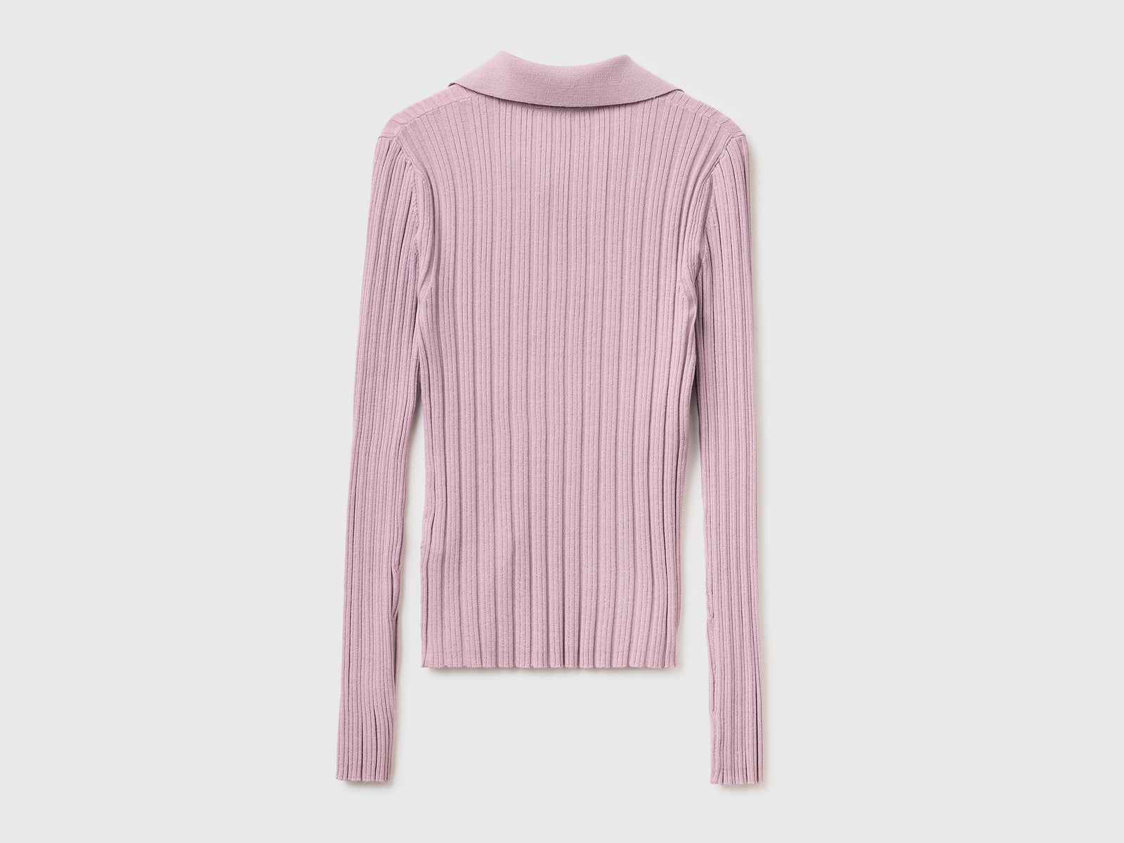 Ribbed sweater with polo collar - ucb_image_BS