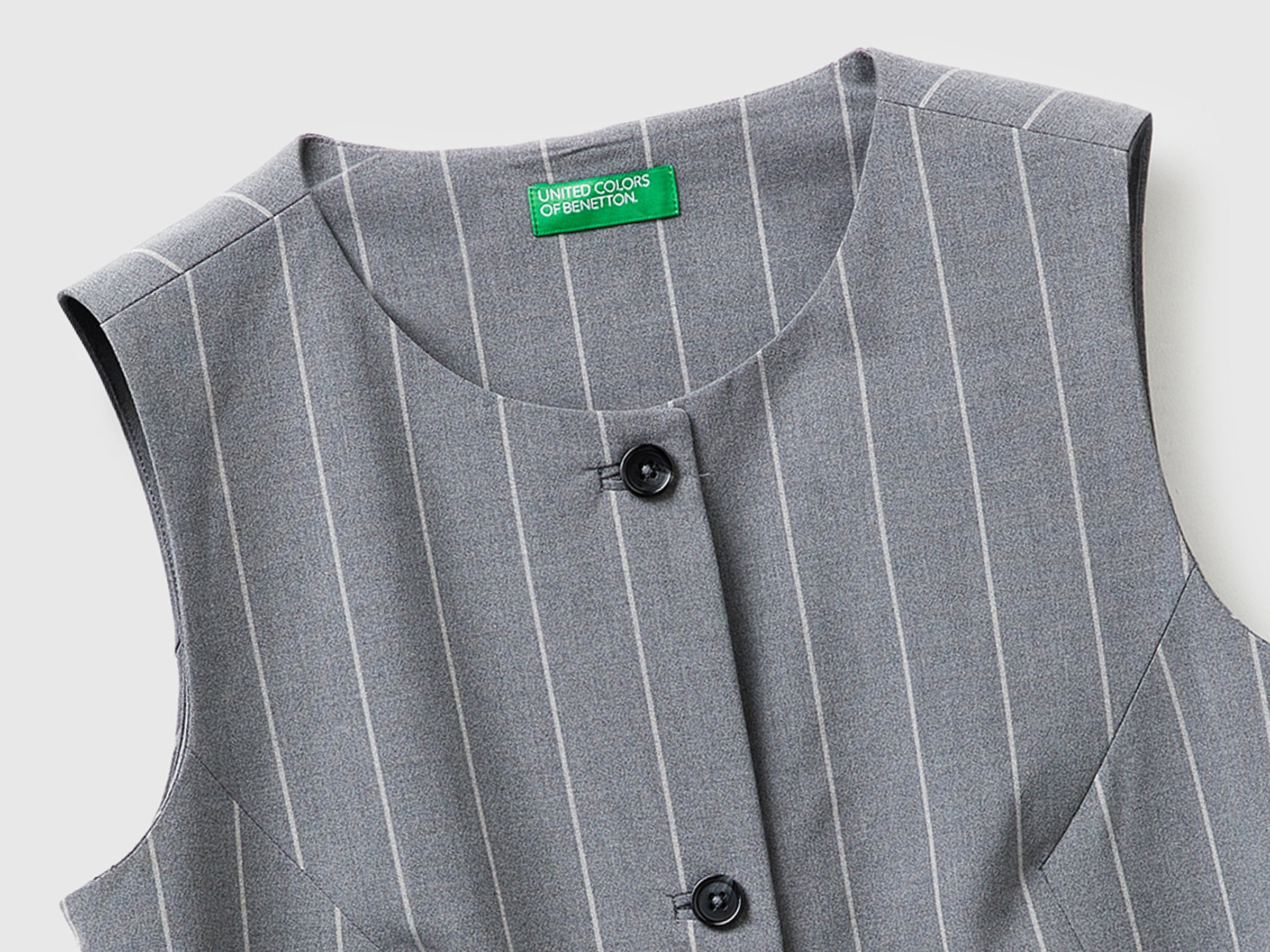 Long pinstriped waistcoat with belt - ucb_image_DS1