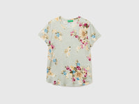 Floral linen blend T-shirt - ucb_image_FS