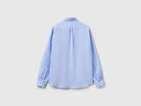 Camisa azul-claro padrão em linho puro - ucb_image_BS