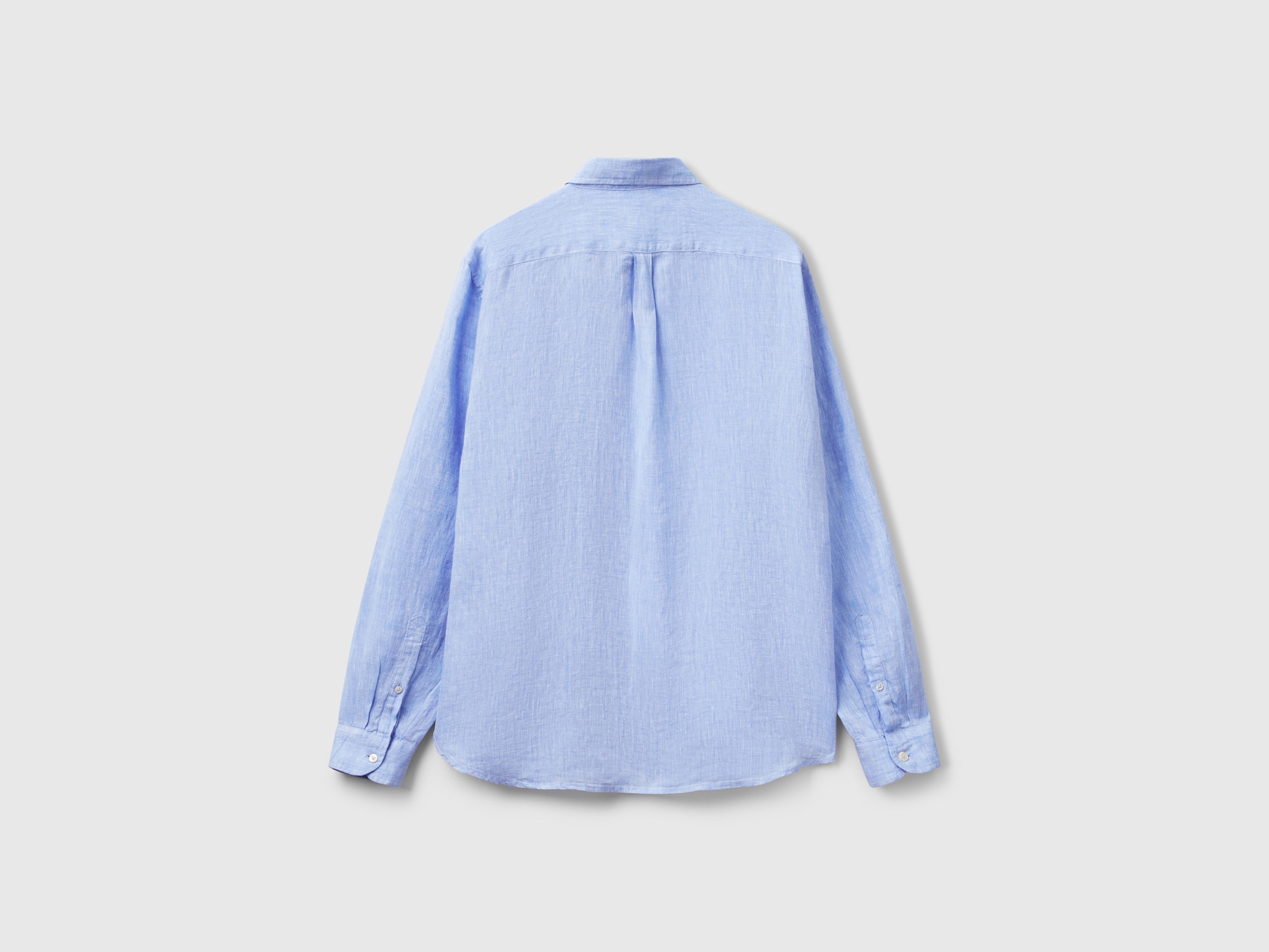 Camisa azul-claro padrão em linho puro - ucb_image_BS